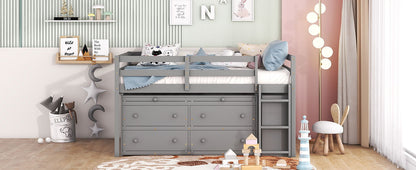Loft Bed With Retractable Writing Desk And 4 Drawers, With Lateral Portable Desk And Shelves - The Sleep Loft - Online Mattress Showroom NYC
