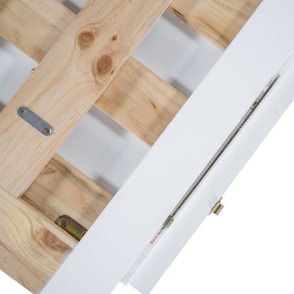 Murphy Bed With Frosted Glass Doors Design, Fake Drawers, Metal Legs - The Sleep Loft - Online Mattress Showroom NYC