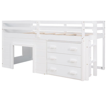 Loft Bed With Cabinet And Shelf - The Sleep Loft - Online Mattress Showroom NYC