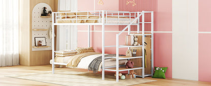 Bunk Bed With Lateral Storage Ladder And Wardrobe - The Sleep Loft - Online Mattress Showroom NYC