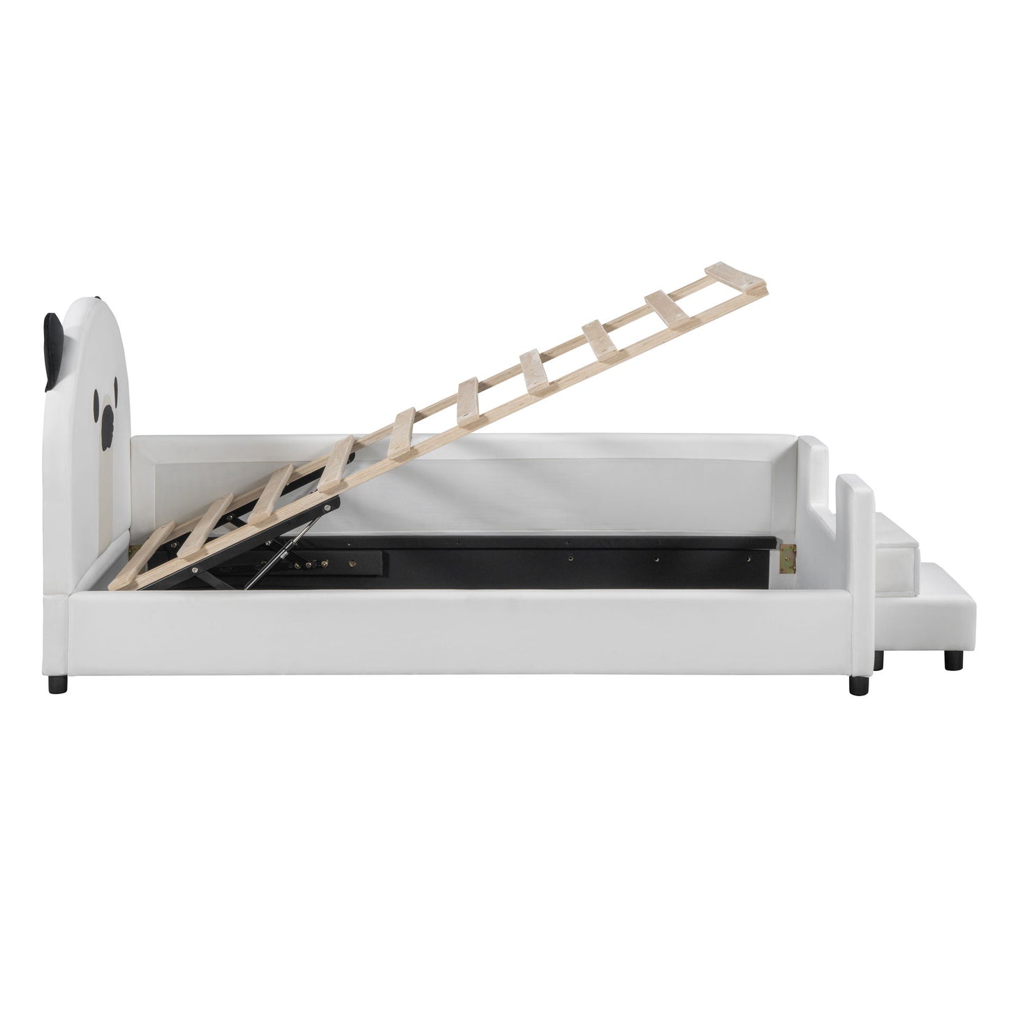 Upholstered Daybed With Bear Shaped Headboard, Hydraulic System And Breathable Fence - The Sleep Loft - Online Mattress Showroom NYC
