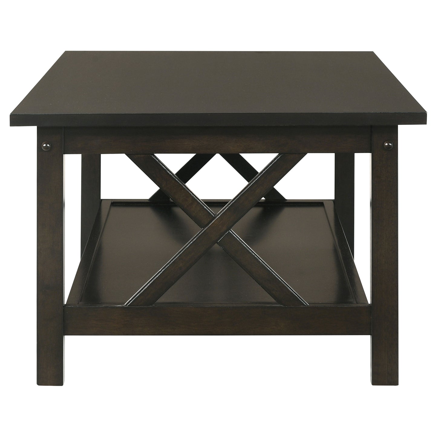 Rachelle 3-piece Rectangular Coffee Table Set Deep Merlot