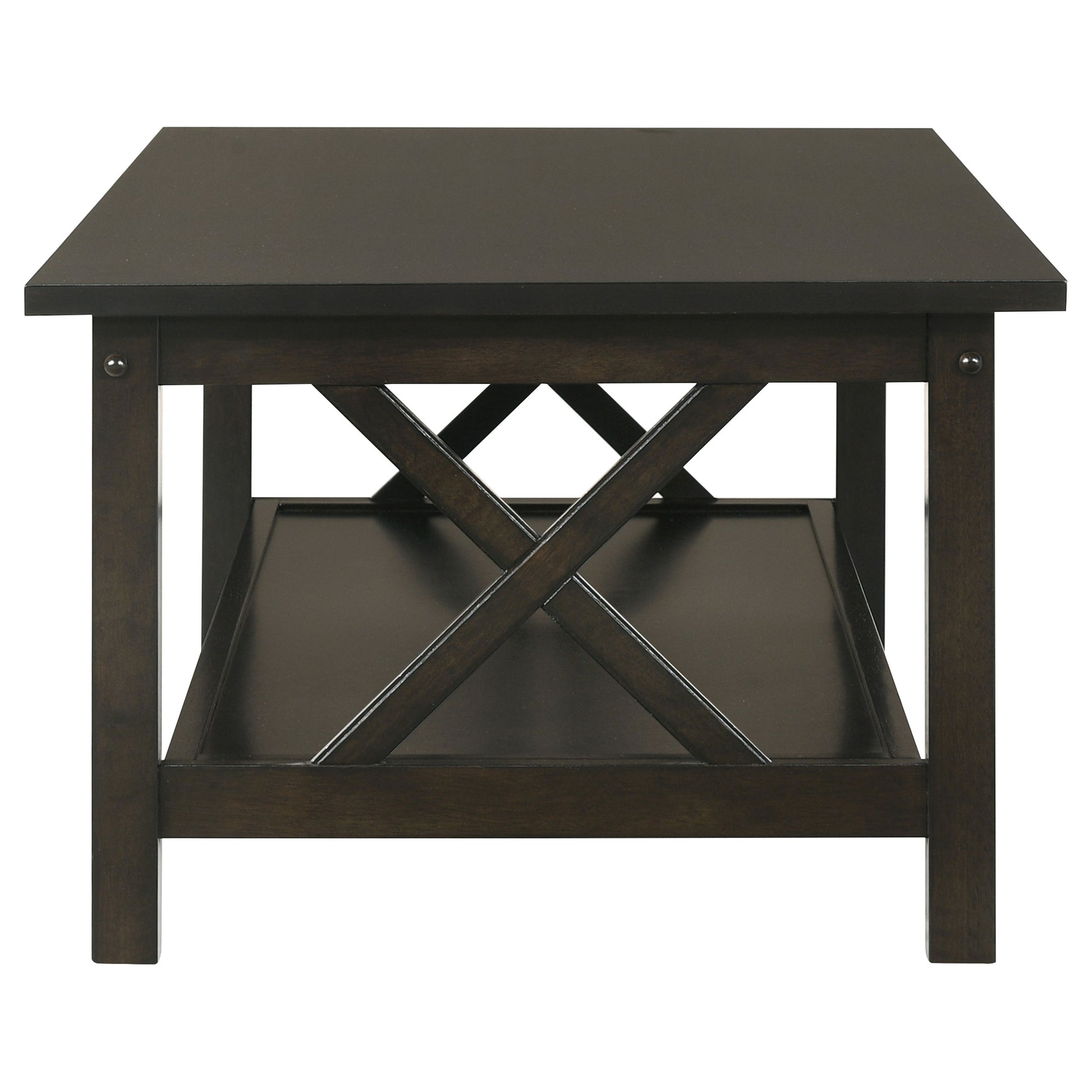 Rachelle 3-piece Rectangular Coffee Table Set Deep Merlot