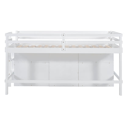 Loft Bed With 4 Drawers, Underneath Cabinet And Shelves - The Sleep Loft - Online Mattress Showroom NYC