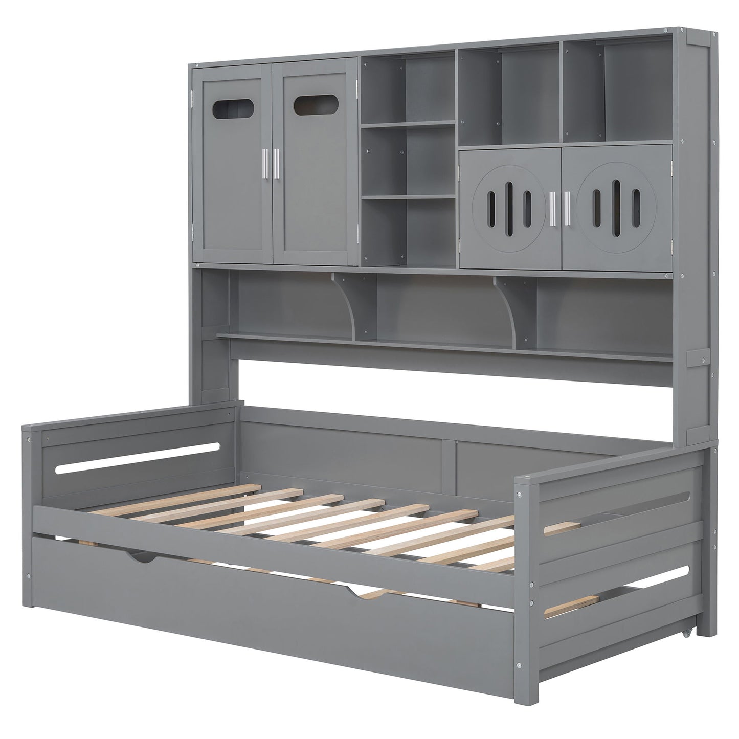 Daybed With All-In-One Cabinet And Shelf - The Sleep Loft - Online Mattress Showroom NYC