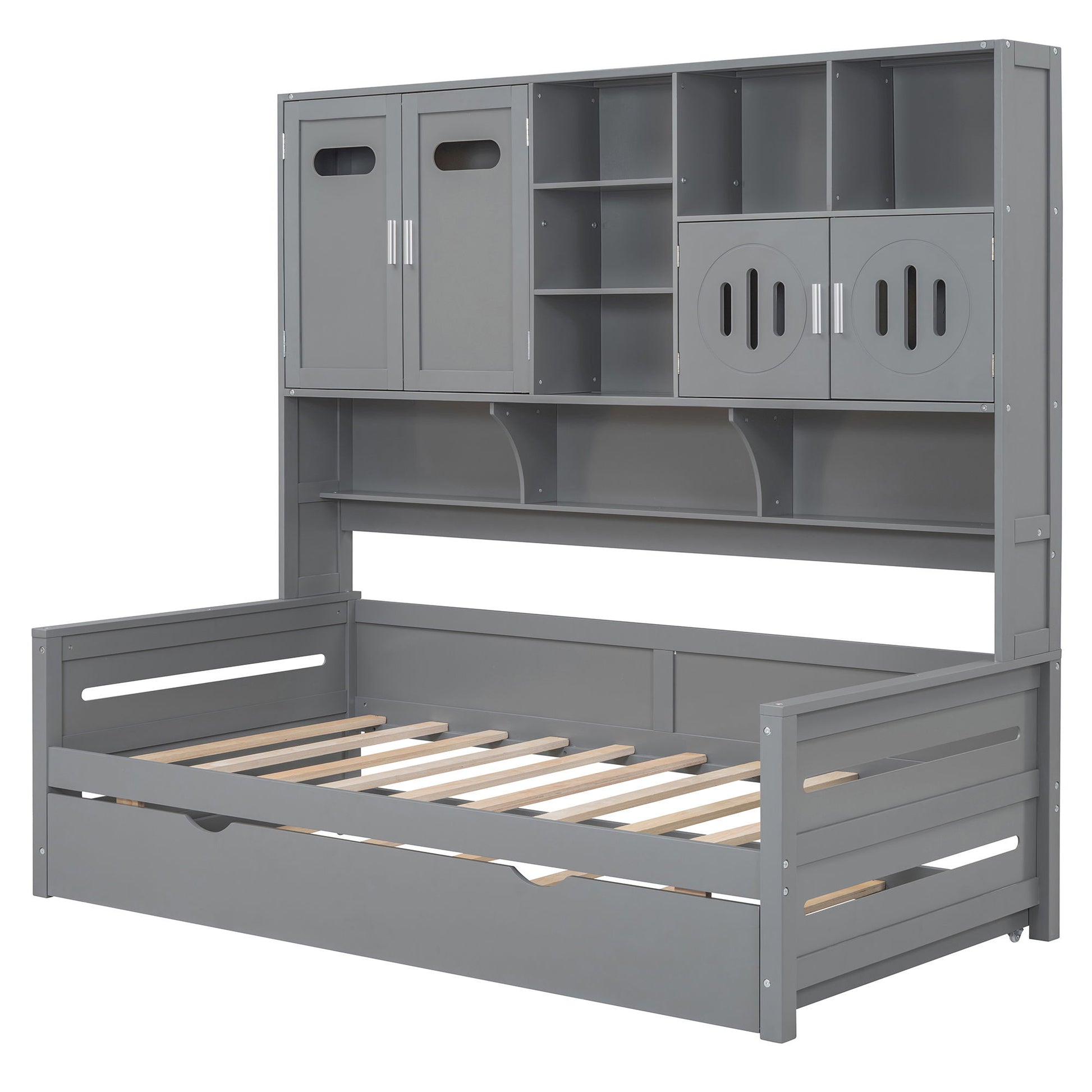 Daybed With All-In-One Cabinet And Shelf - The Sleep Loft - Online Mattress Showroom NYC