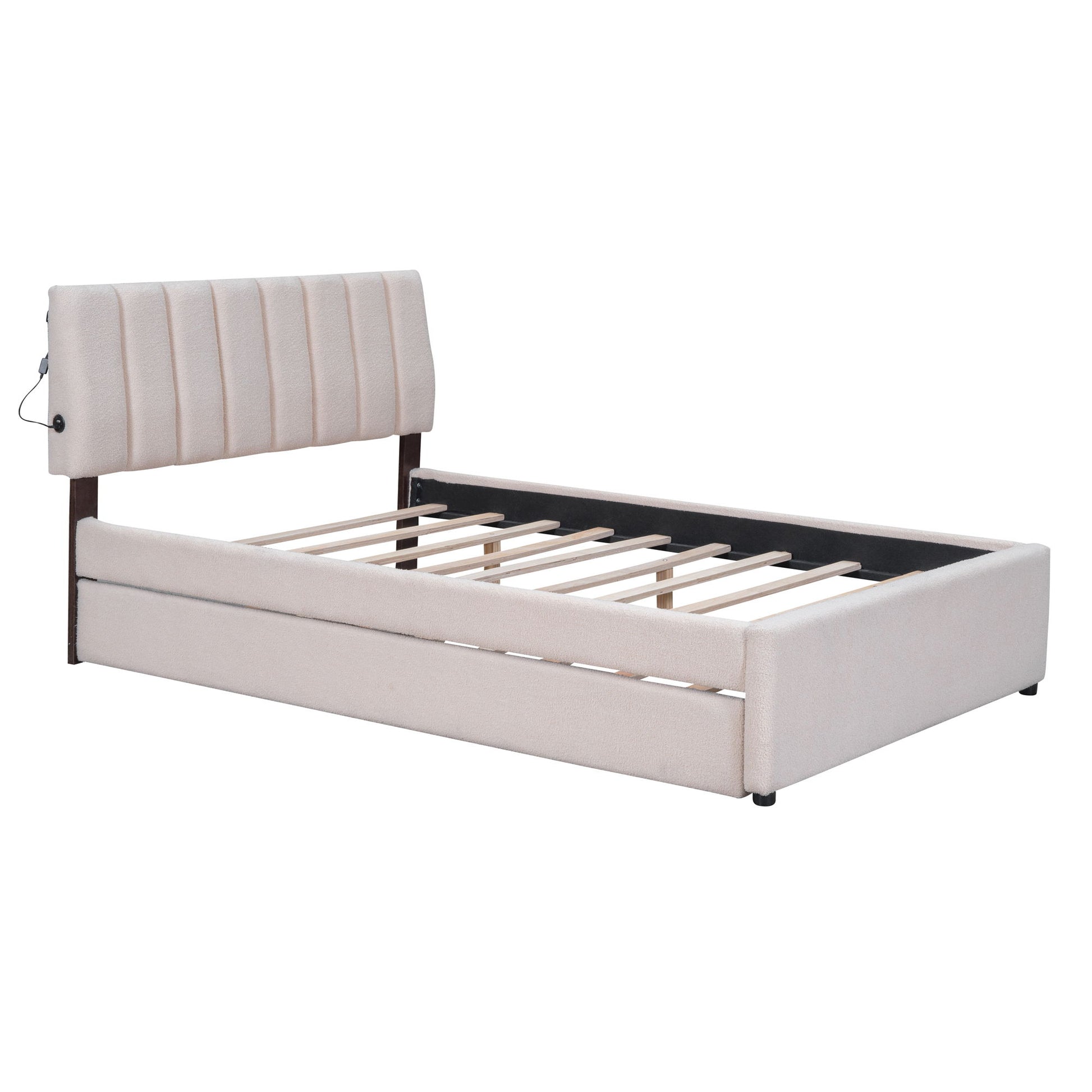 Upholstered Platform Bed With Trundle - The Sleep Loft - Online Mattress Showroom NYC