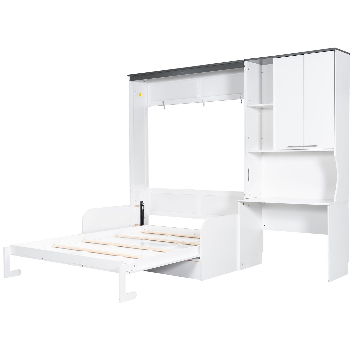 Multi Functional Murphy Bed With Sofa, Desk, And Storage Cabinet, Queen Size - White - The Sleep Loft - Online Mattress Showroom NYC