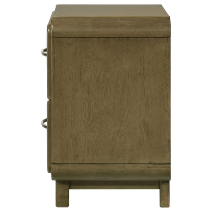 Tully - 2 Drawer Nightstand - Nutmeg Brown - The Sleep Loft - Online Mattress Showroom NYC