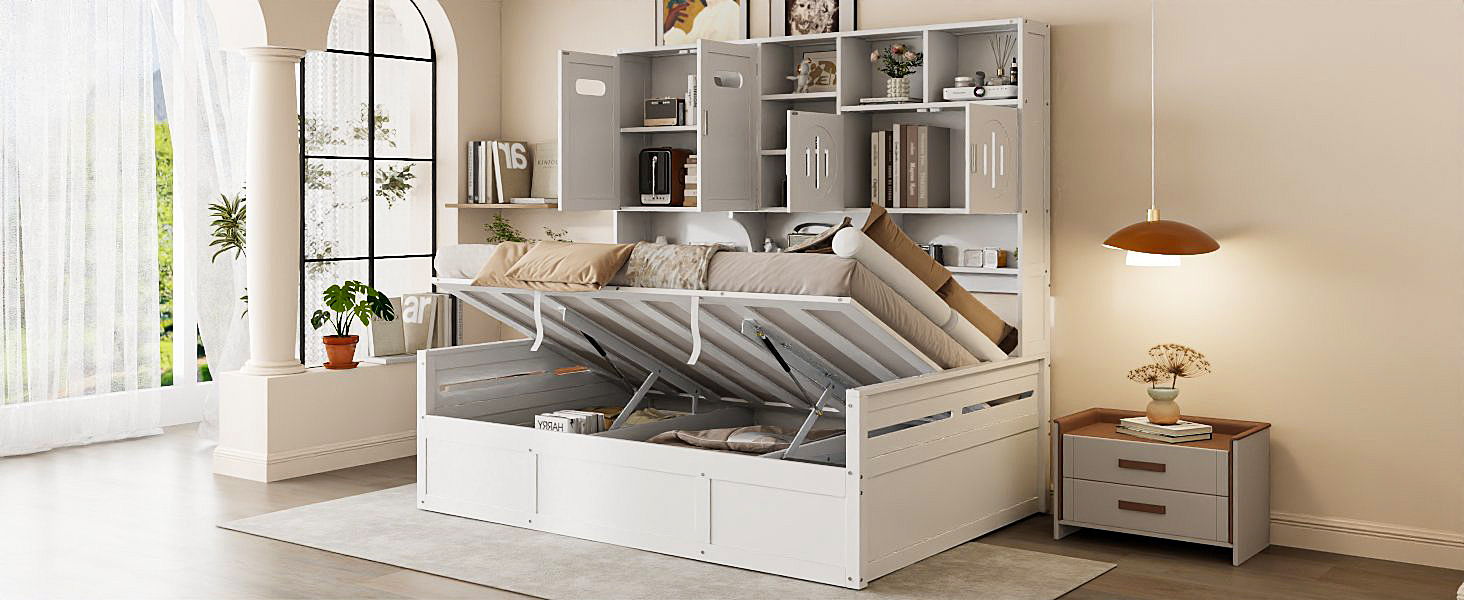 Daybed With All-In-One Cabinet And Shelf - The Sleep Loft - Online Mattress Showroom NYC