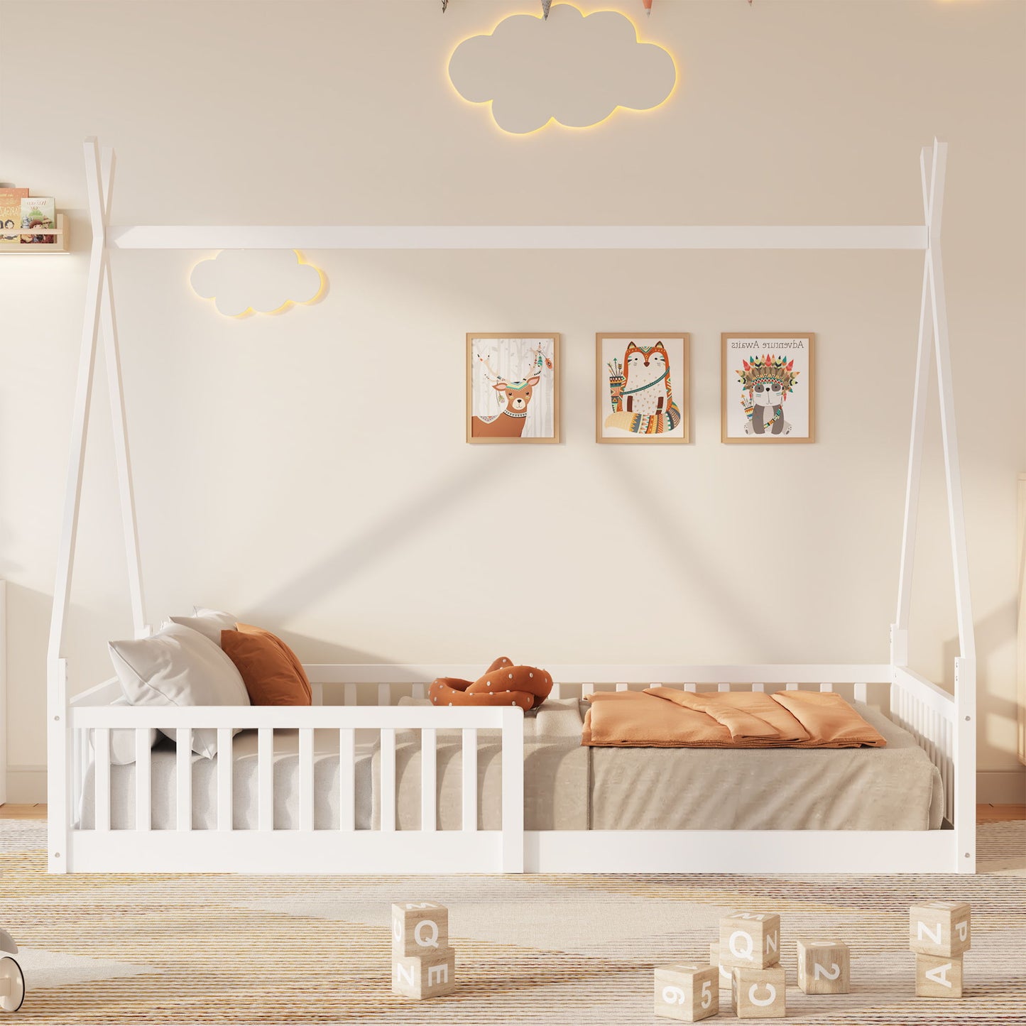 House Shaped Design Bed With Fence - The Sleep Loft - Online Mattress Showroom NYC
