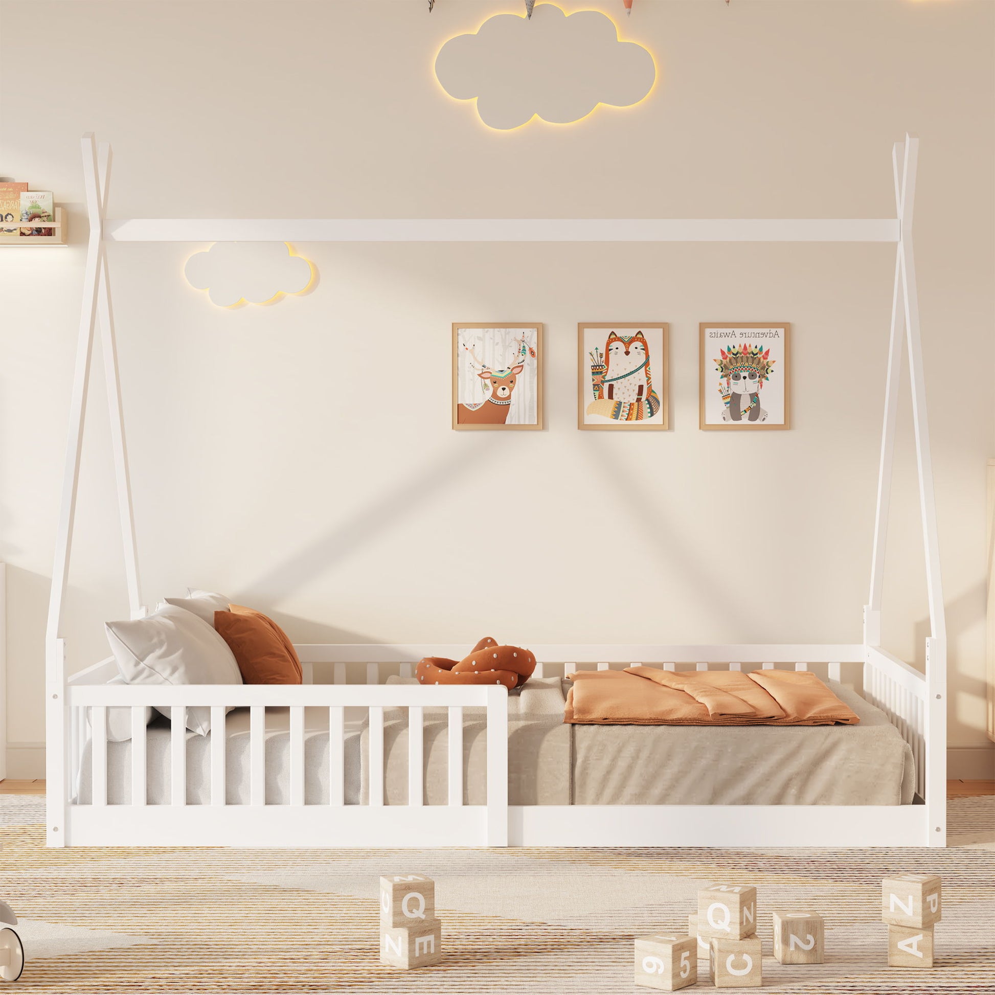 House Shaped Design Bed With Fence - The Sleep Loft - Online Mattress Showroom NYC