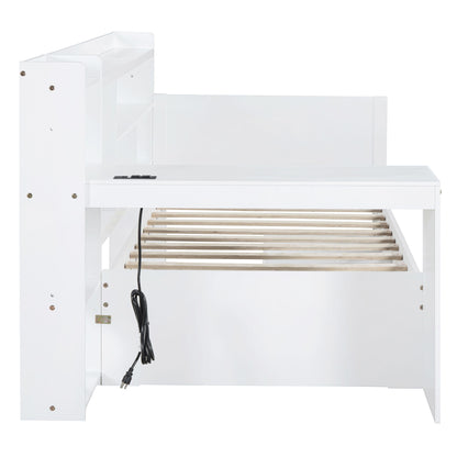 Daybed With 3 Drawers USB Ports And Desk - The Sleep Loft - Online Mattress Showroom NYC