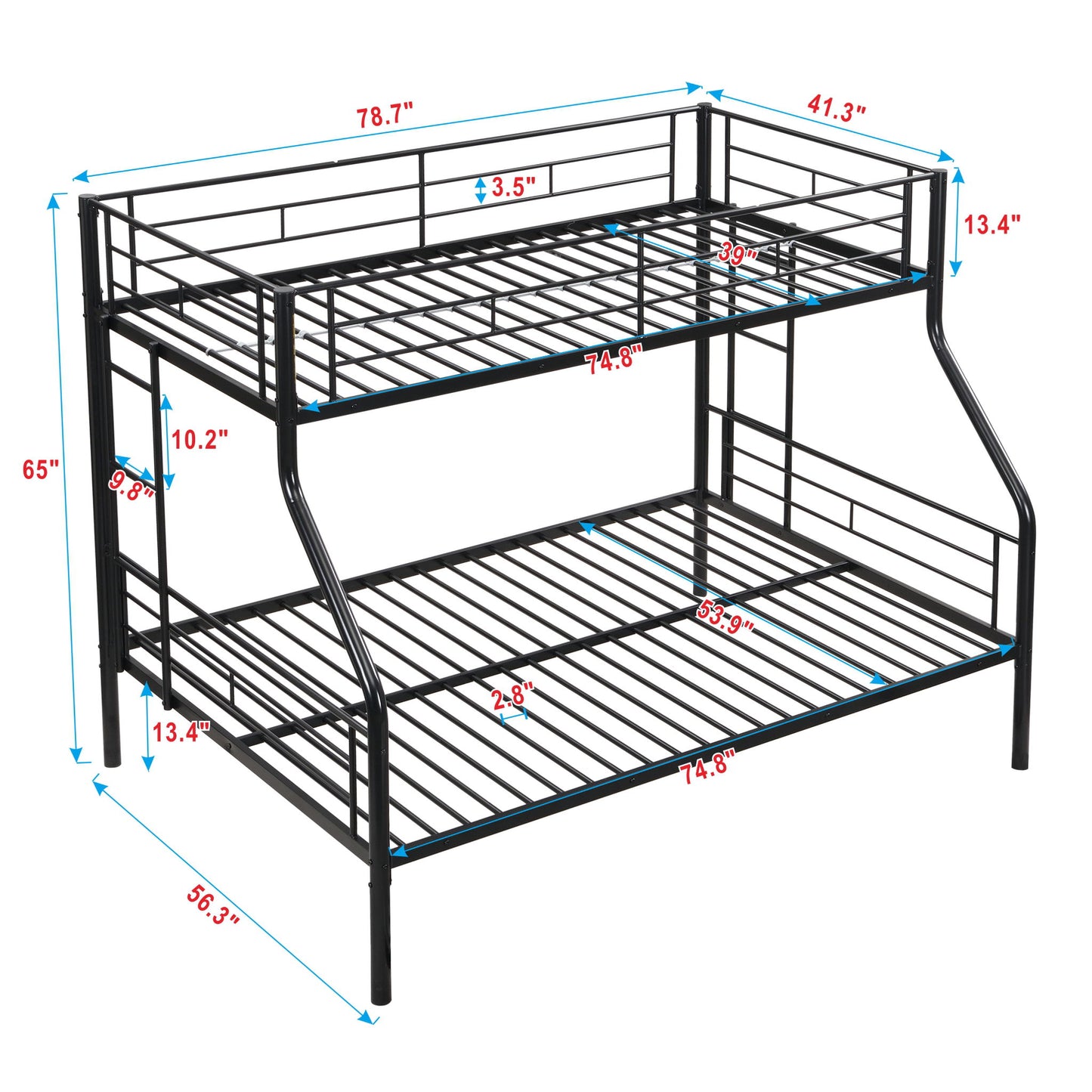 Modern Metal Bunk Bed - The Sleep Loft - Online Mattress Showroom NYC