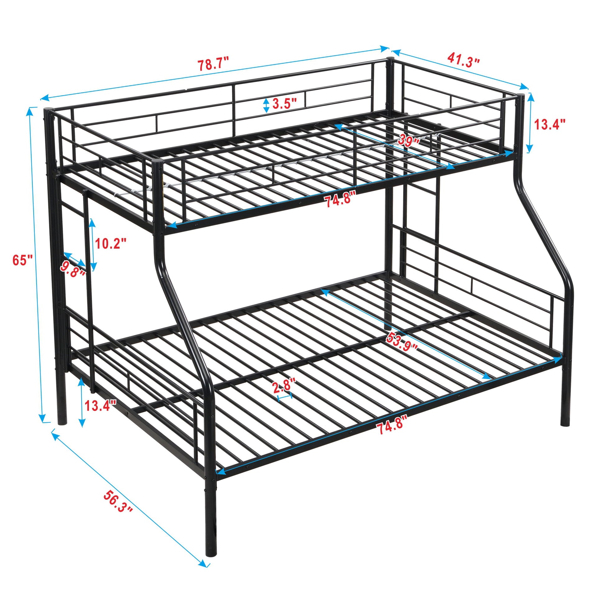 Modern Metal Bunk Bed - The Sleep Loft - Online Mattress Showroom NYC