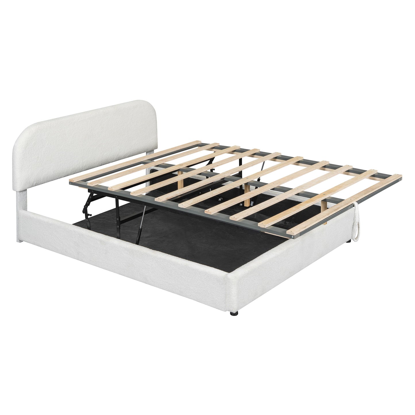 Upholstered Platform Bed With Hydraulic Storage System - The Sleep Loft - Online Mattress Showroom NYC