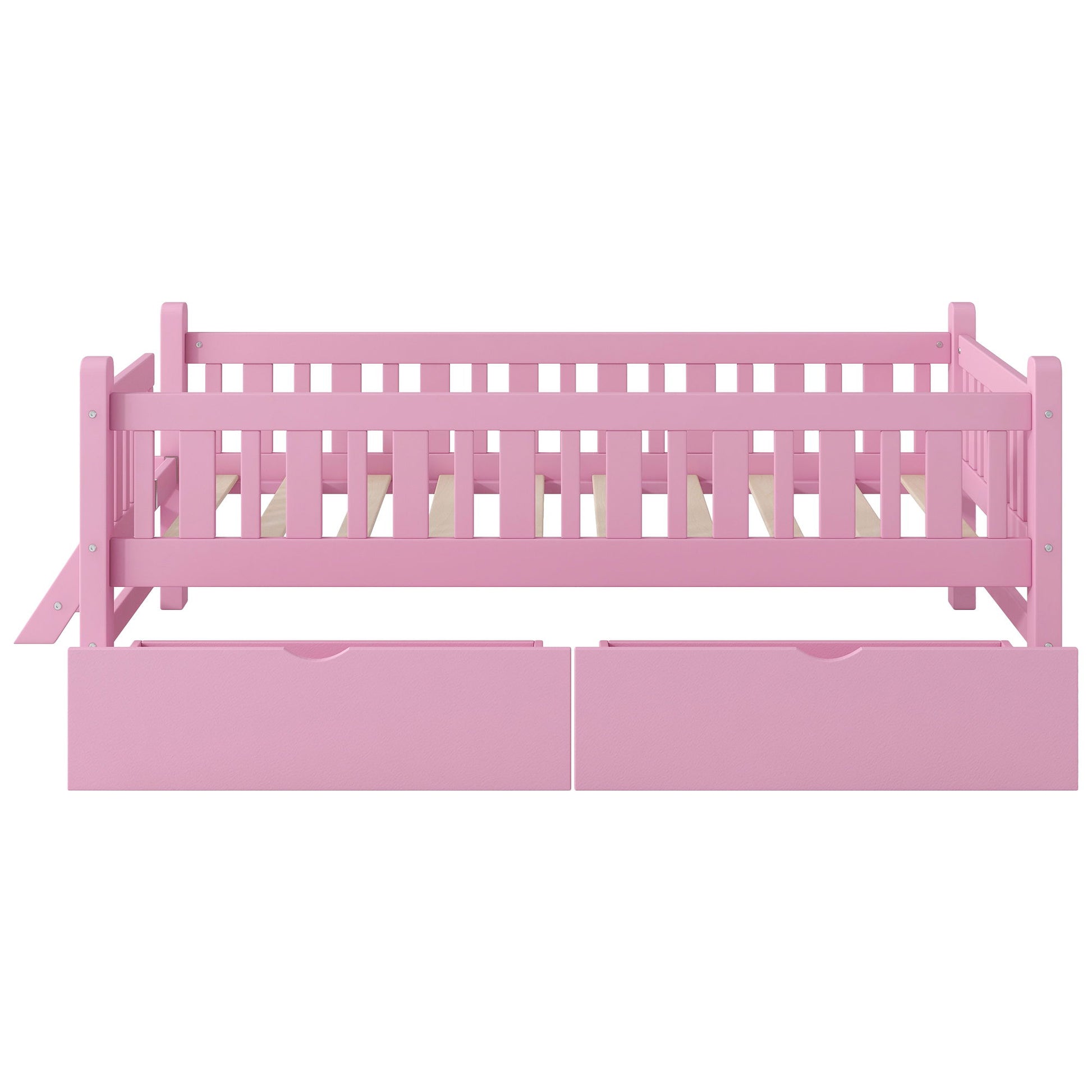 Platform Bed With Guardrail And 2 Drawers - The Sleep Loft - Online Mattress Showroom NYC