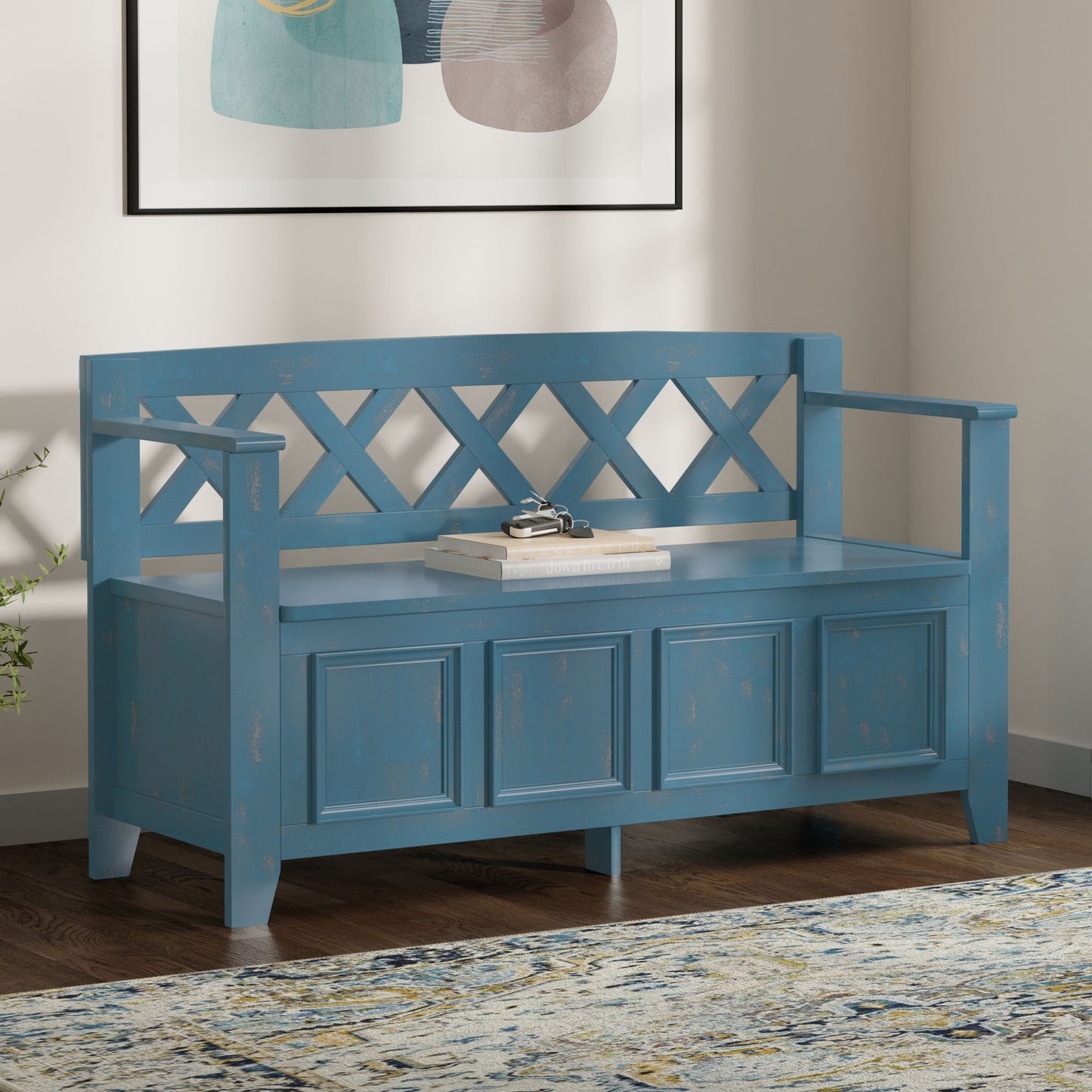 Amherst - Handcrafted Entryway Storage Bench - The Sleep Loft - Online Mattress Showroom NYC