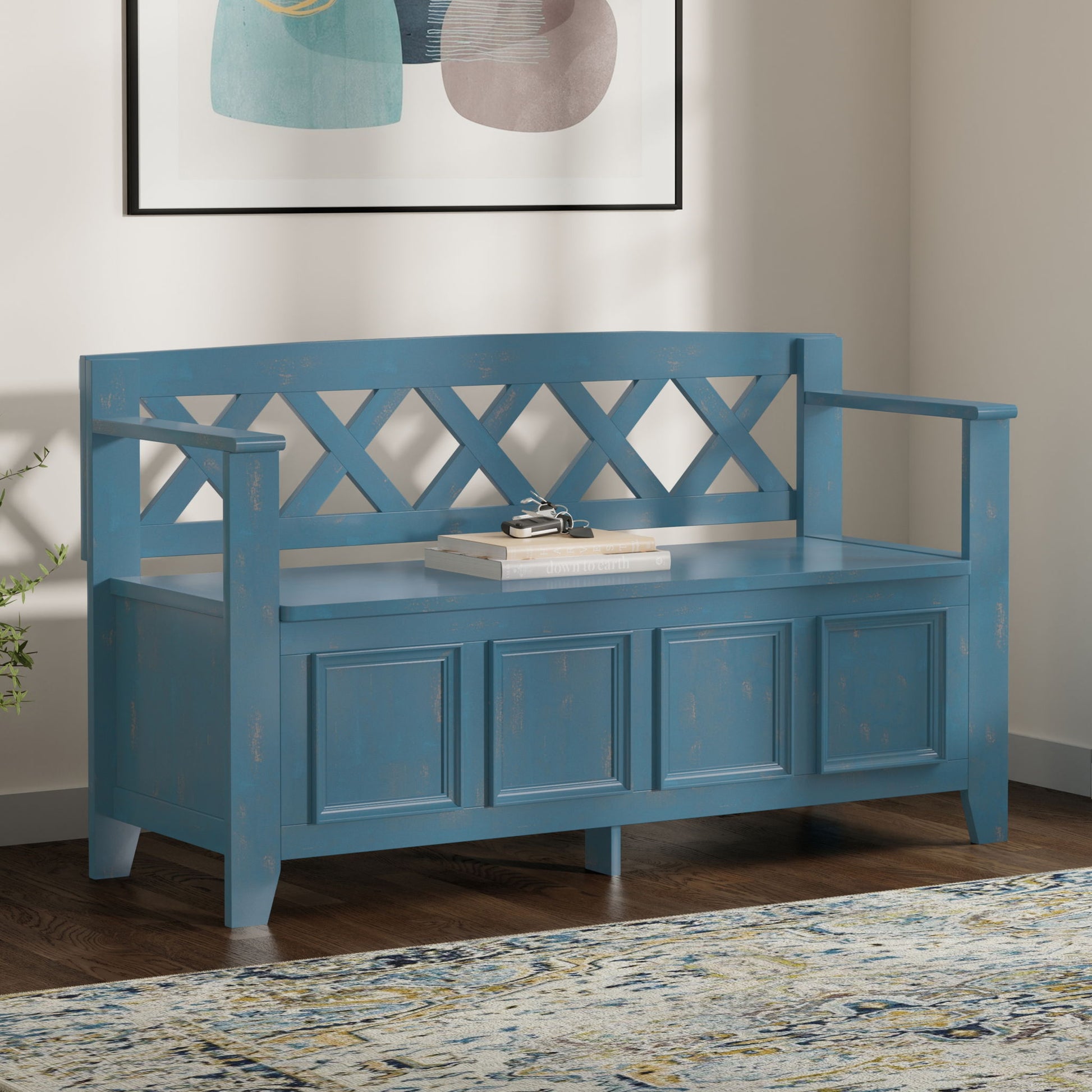 Amherst - Handcrafted Entryway Storage Bench - The Sleep Loft - Online Mattress Showroom NYC