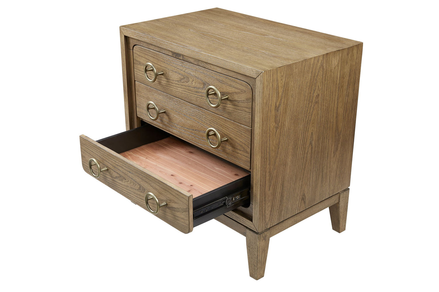 3 Drawer Nightstand With USB - Latte - The Sleep Loft - Online Mattress Showroom NYC