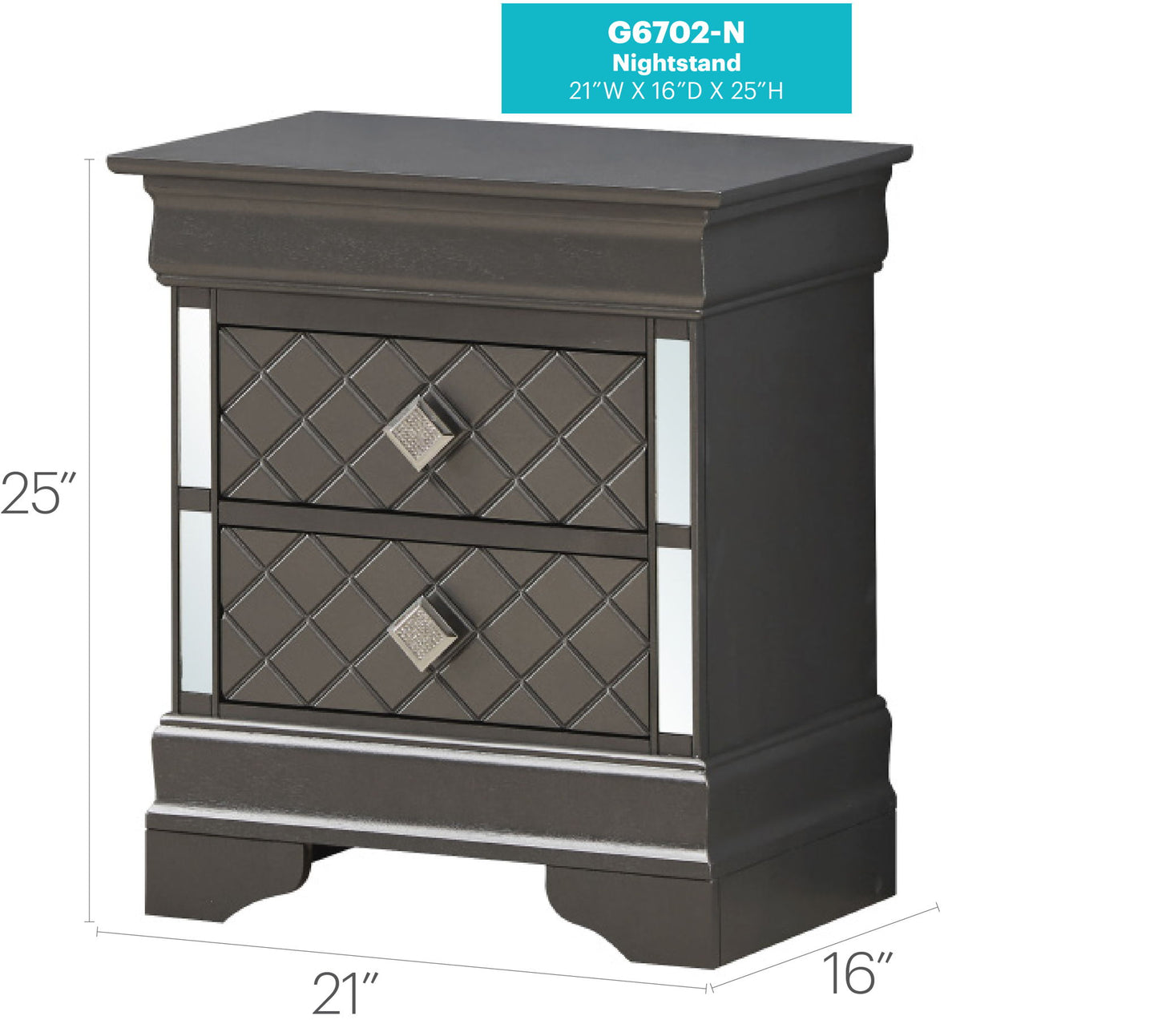 Verona - Nightstand - The Sleep Loft - Online Mattress Showroom NYC