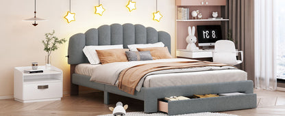 Upholstered Platform Bed With Drawer - The Sleep Loft - Online Mattress Showroom NYC