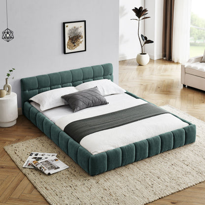 Modern Platform Bed Frame With Thick Fabric - The Sleep Loft - Online Mattress Showroom NYC