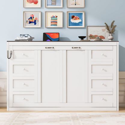 Murphy Bed With LED Light, Foldable Wall Bed Cabinet - The Sleep Loft - Online Mattress Showroom NYC