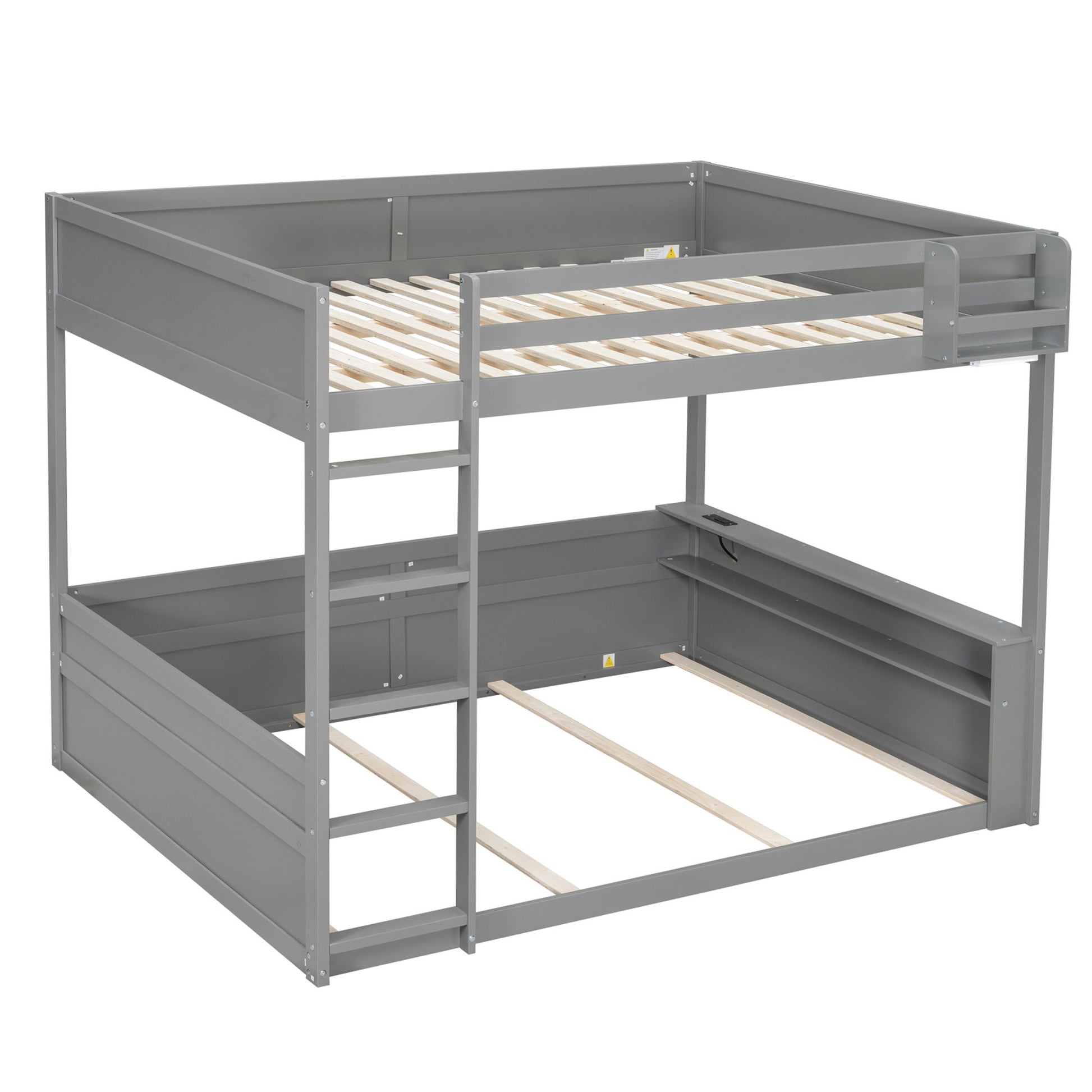 Bunk Bed With Built In Shelves, Storage Box, LED Light And USB Charging Station - The Sleep Loft - Online Mattress Showroom NYC
