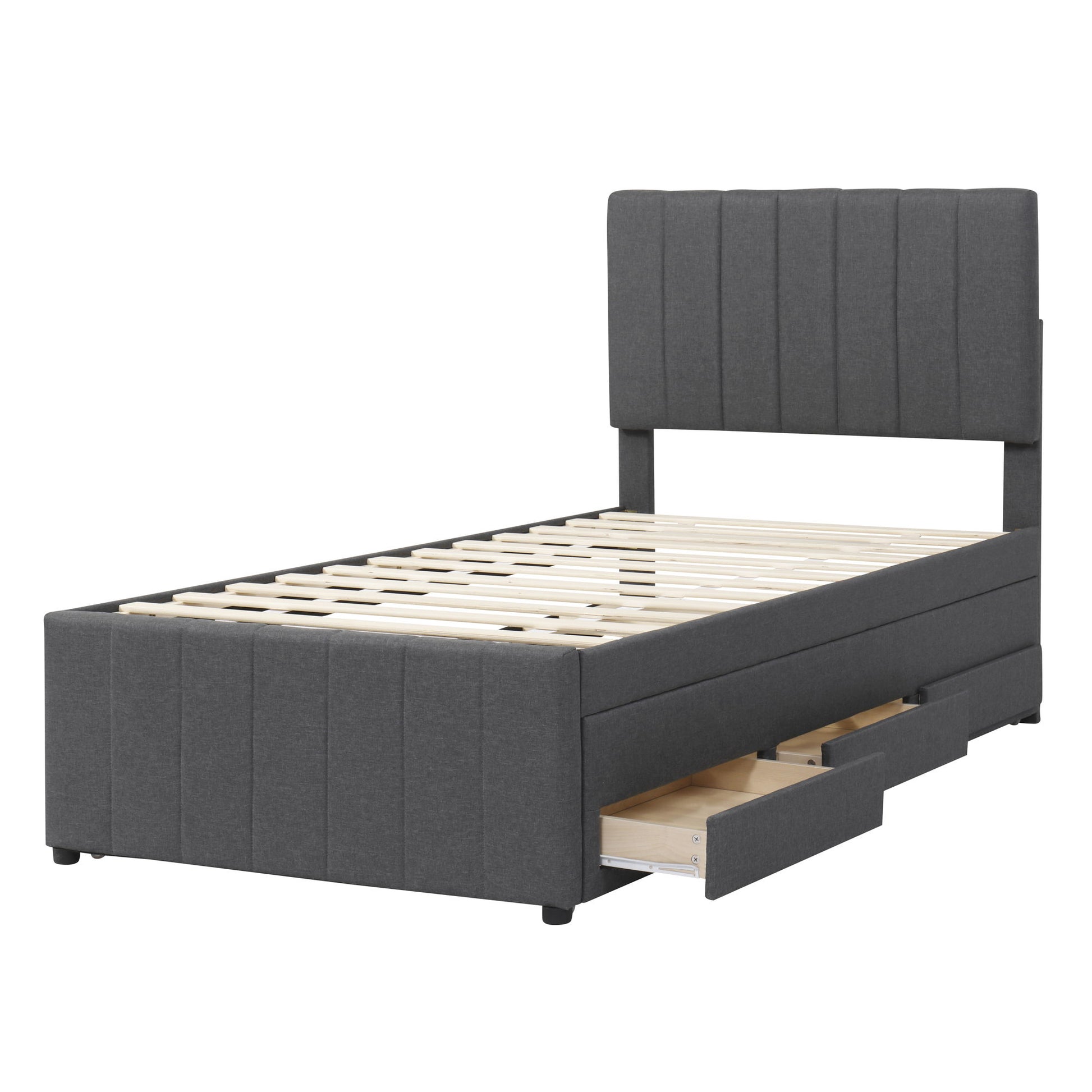 Upholstered Design Platform Bed With Trundle - The Sleep Loft - Online Mattress Showroom NYC