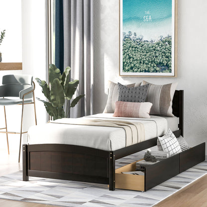 Platform Bed & Headboard, Footboard And Wood Slat Support - The Sleep Loft - Online Mattress Showroom NYC