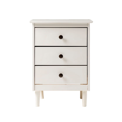 Classic 3 Drawer Solid Wood Nightstand - The Sleep Loft - Online Mattress Showroom NYC