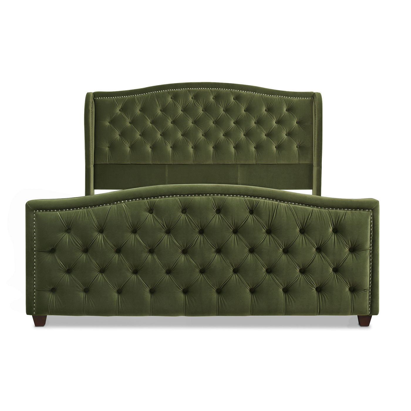 Marcella - Upholstered Shelter Headboard Bed Set - The Sleep Loft - Online Mattress Showroom NYC