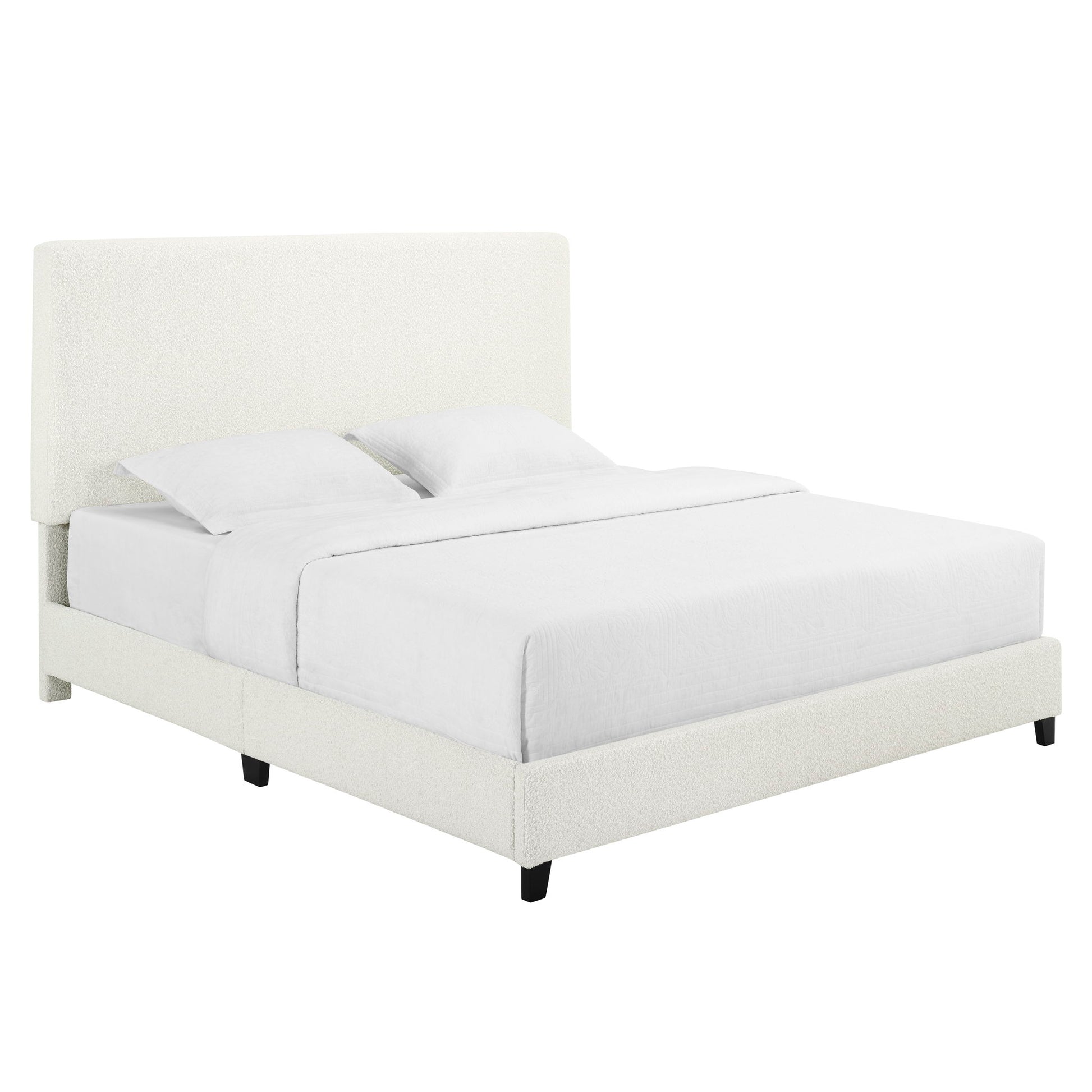 Boucle Upholstered Platform Bed - The Sleep Loft - Online Mattress Showroom NYC