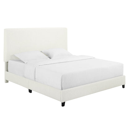 Boucle Upholstered Platform Bed - The Sleep Loft - Online Mattress Showroom NYC