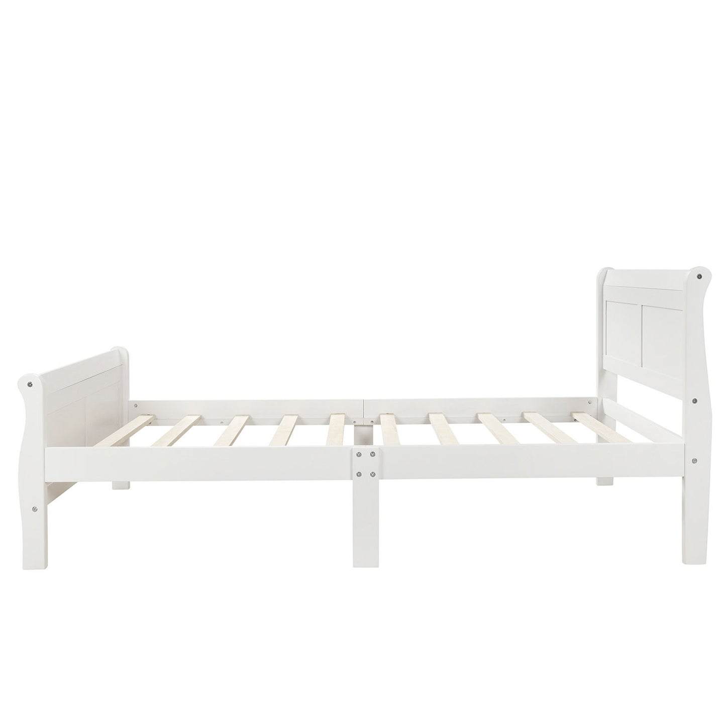 Platform Bed Frame Mattress Foundation Sleigh Bed With Headboard / Footboard / Wood Slat Suppor - The Sleep Loft - Online Mattress Showroom NYC