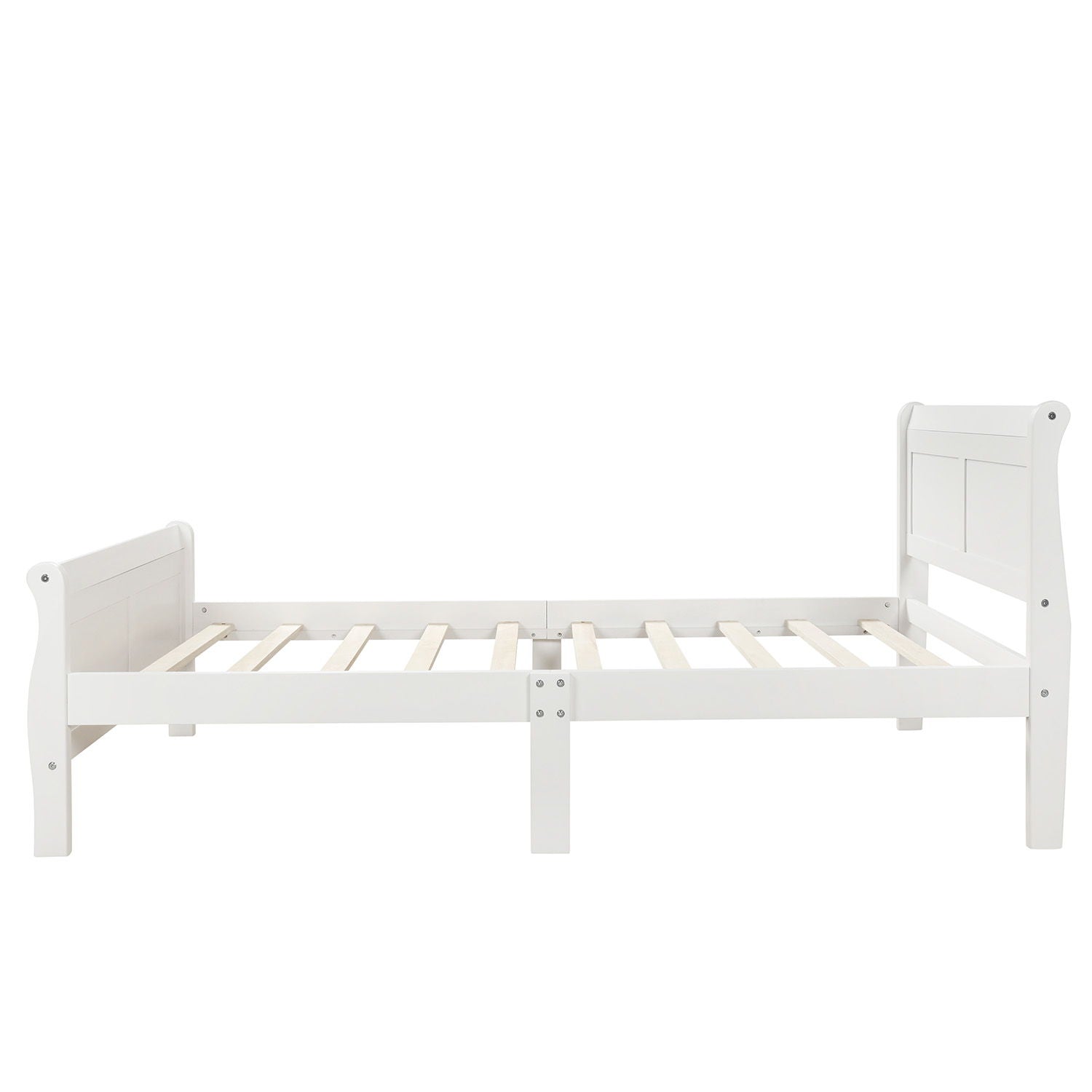 Platform Bed Frame Mattress Foundation Sleigh Bed With Headboard / Footboard / Wood Slat Suppor - The Sleep Loft - Online Mattress Showroom NYC
