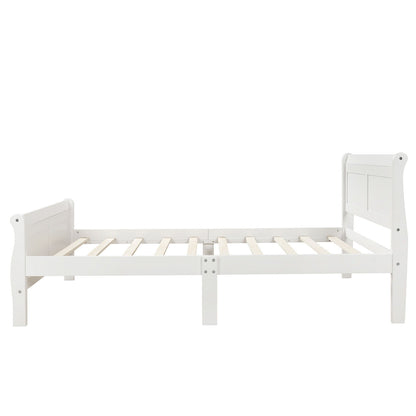 Platform Bed Frame Mattress Foundation Sleigh Bed With Headboard / Footboard / Wood Slat Suppor - The Sleep Loft - Online Mattress Showroom NYC