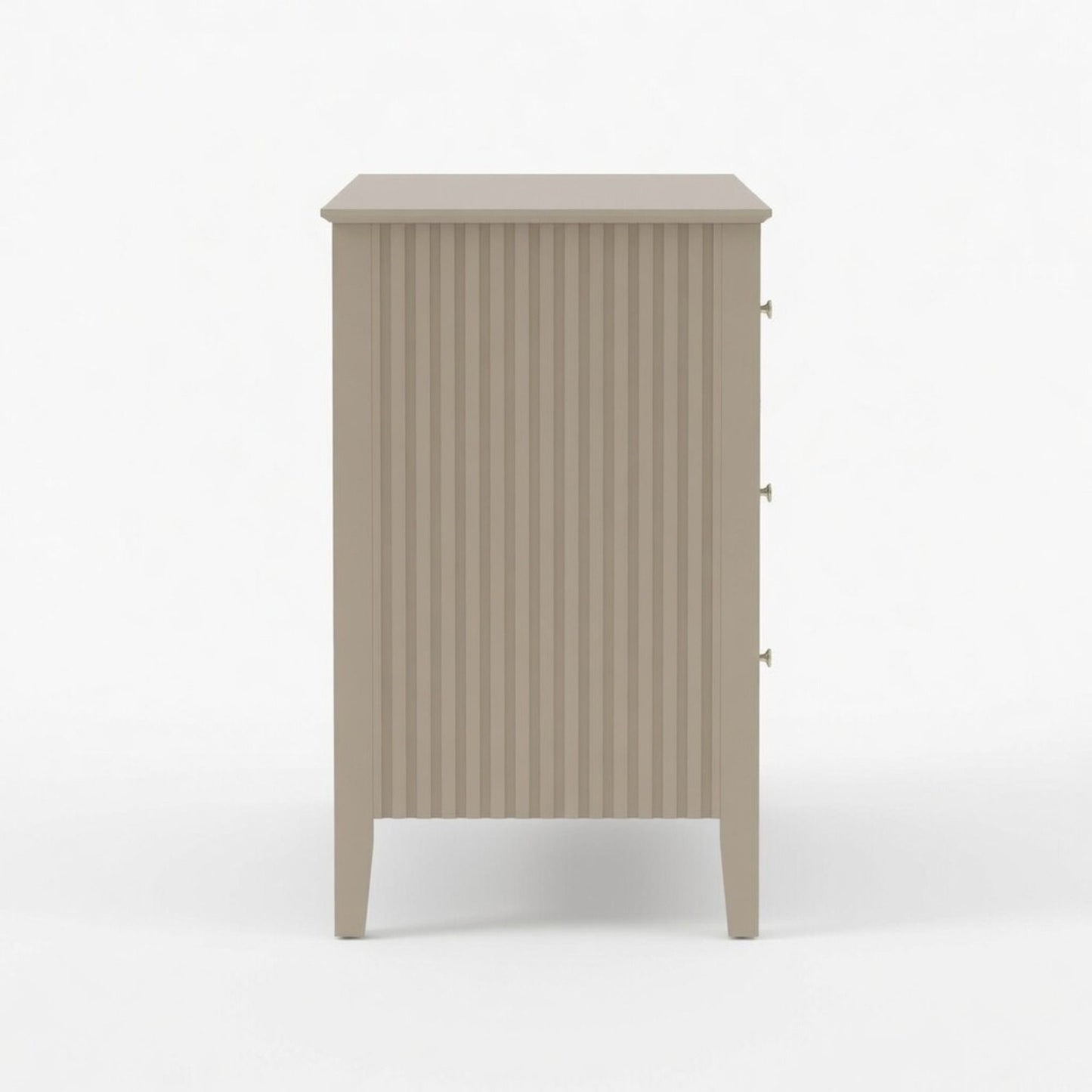 Fluted 3 Drawer Nightstand With Soft Close Slides