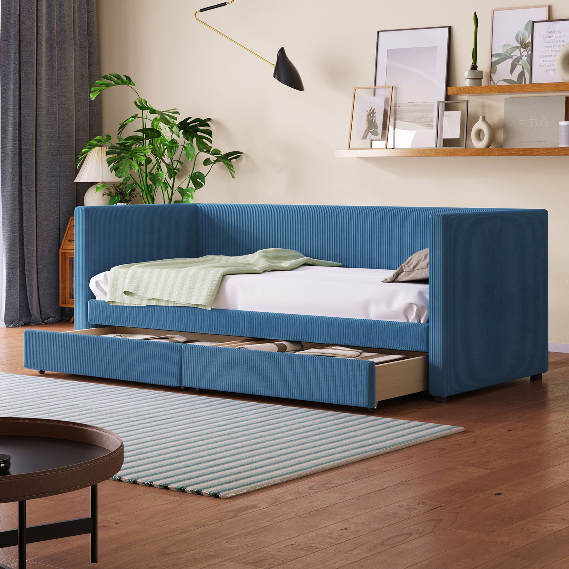 Daybed With Two Drawers And Wood Slat - The Sleep Loft - Online Mattress Showroom NYC