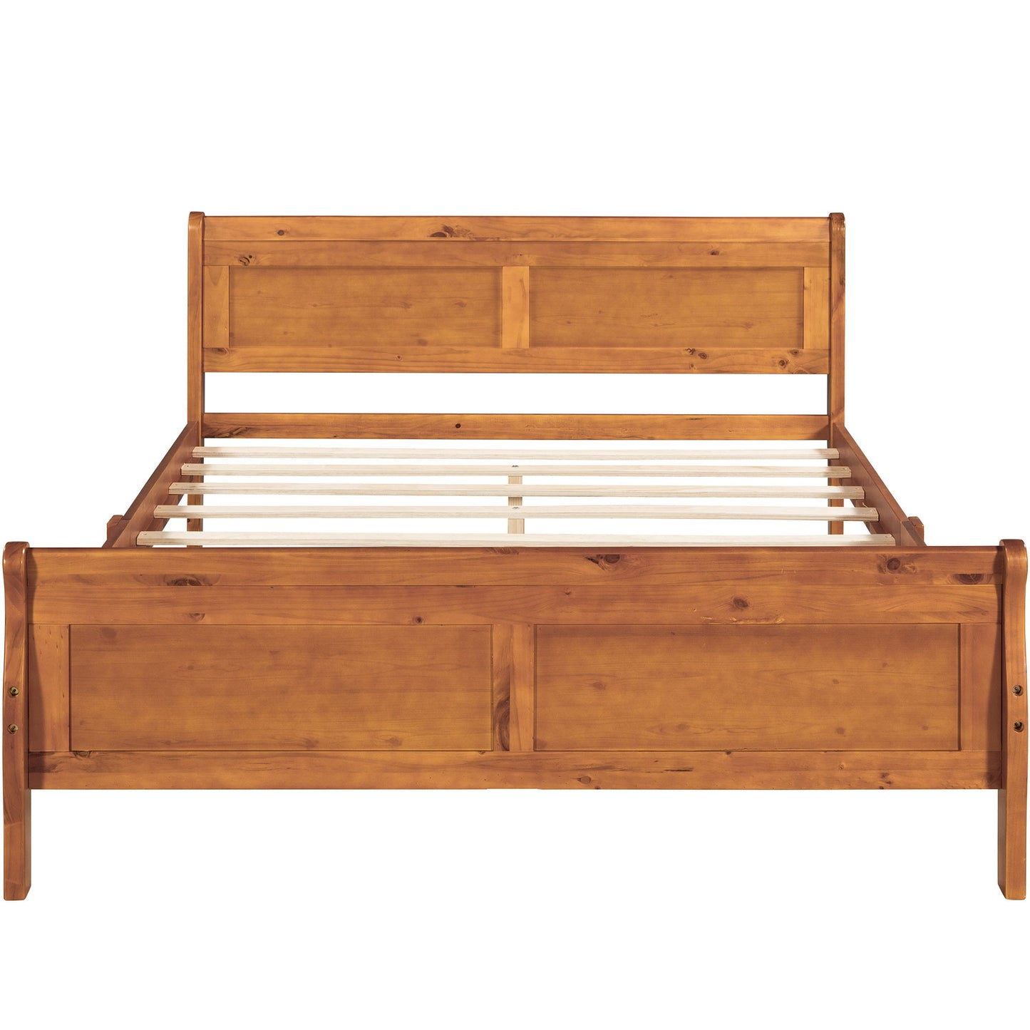 Platform Bed Frame Mattress Foundation Sleigh Bed With Headboard / Footboard / Wood Slat Suppor - The Sleep Loft - Online Mattress Showroom NYC