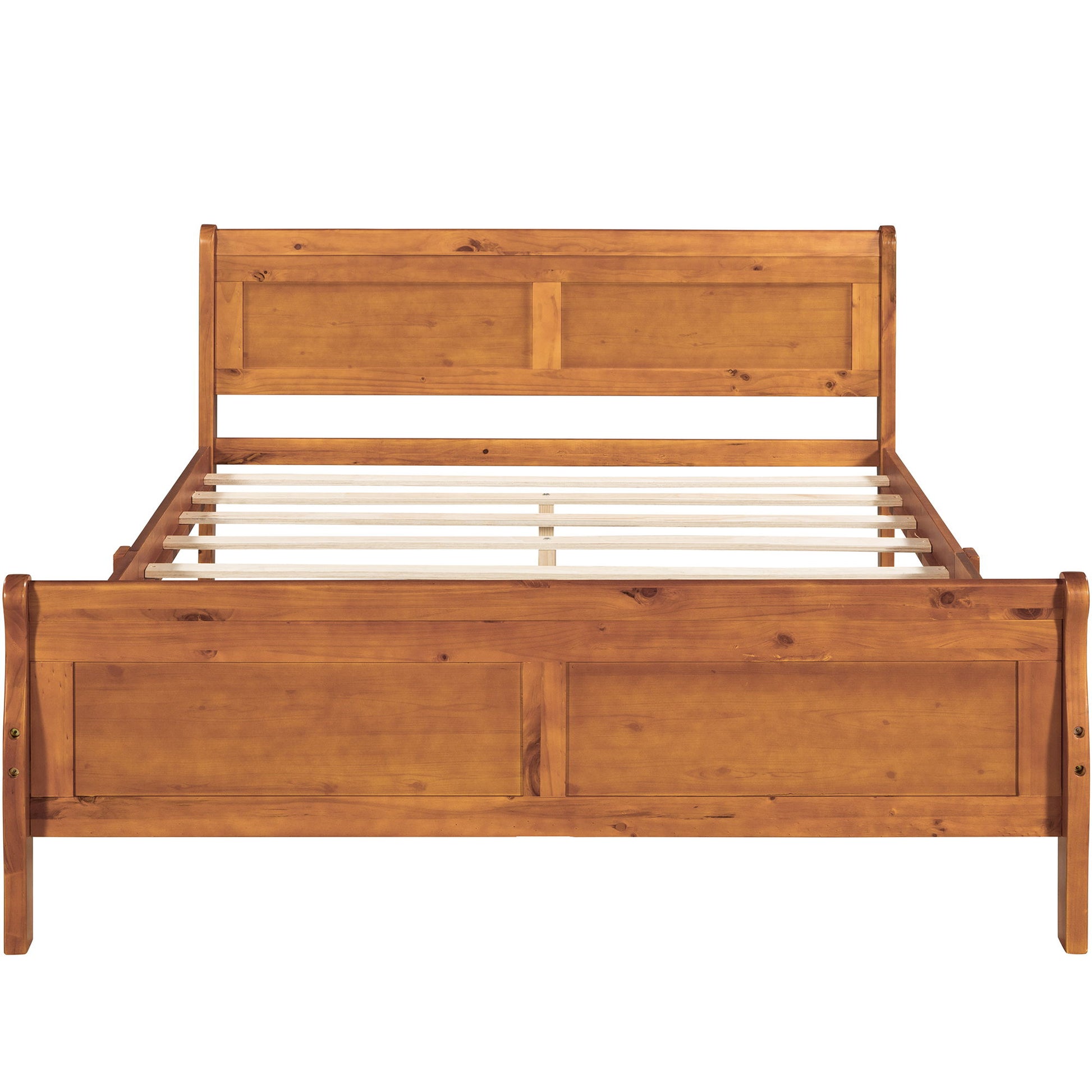 Platform Bed Frame Mattress Foundation Sleigh Bed With Headboard / Footboard / Wood Slat Suppor - The Sleep Loft - Online Mattress Showroom NYC