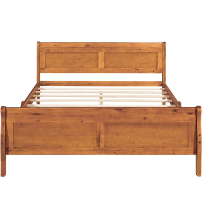 Platform Bed Frame Mattress Foundation Sleigh Bed With Headboard / Footboard / Wood Slat Suppor - The Sleep Loft - Online Mattress Showroom NYC