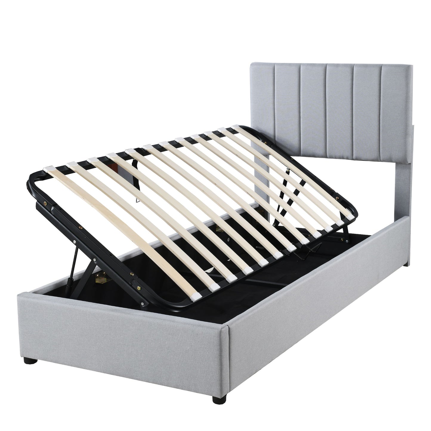 Upholstered Platform Bed With A Hydraulic Storage System - The Sleep Loft - Online Mattress Showroom NYC