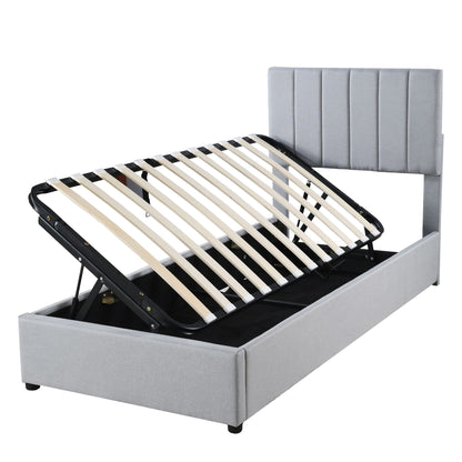 Upholstered Platform Bed With A Hydraulic Storage System - The Sleep Loft - Online Mattress Showroom NYC