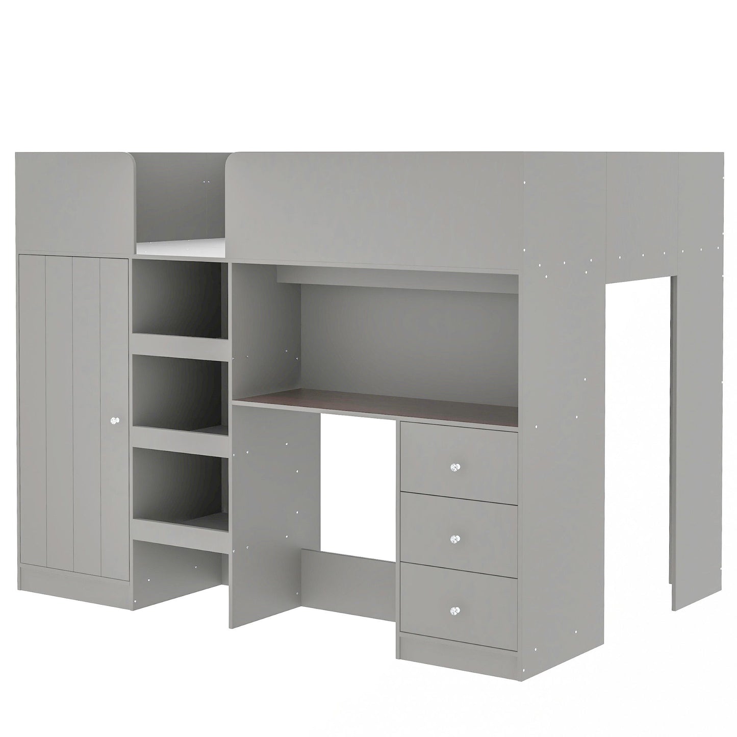 Loft Bed With Built In Wardrobe, Desk, Shelves, And Drawers - The Sleep Loft - Online Mattress Showroom NYC