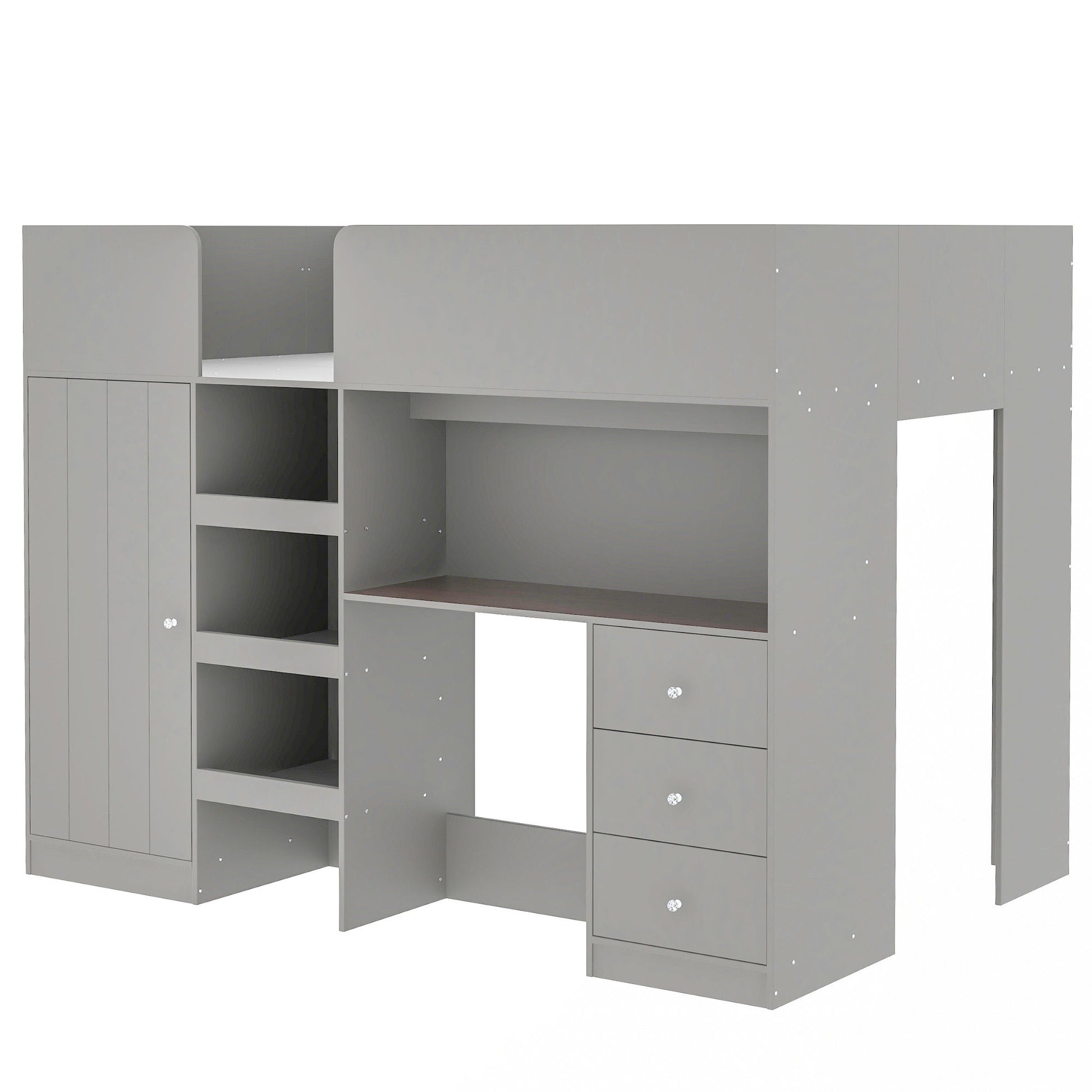 Loft Bed With Built In Wardrobe, Desk, Shelves, And Drawers - The Sleep Loft - Online Mattress Showroom NYC