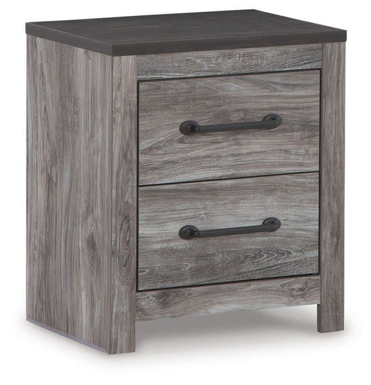 Bronyan - Two Drawer Night Stand - Dark Gray - The Sleep Loft - Online Mattress Showroom NYC