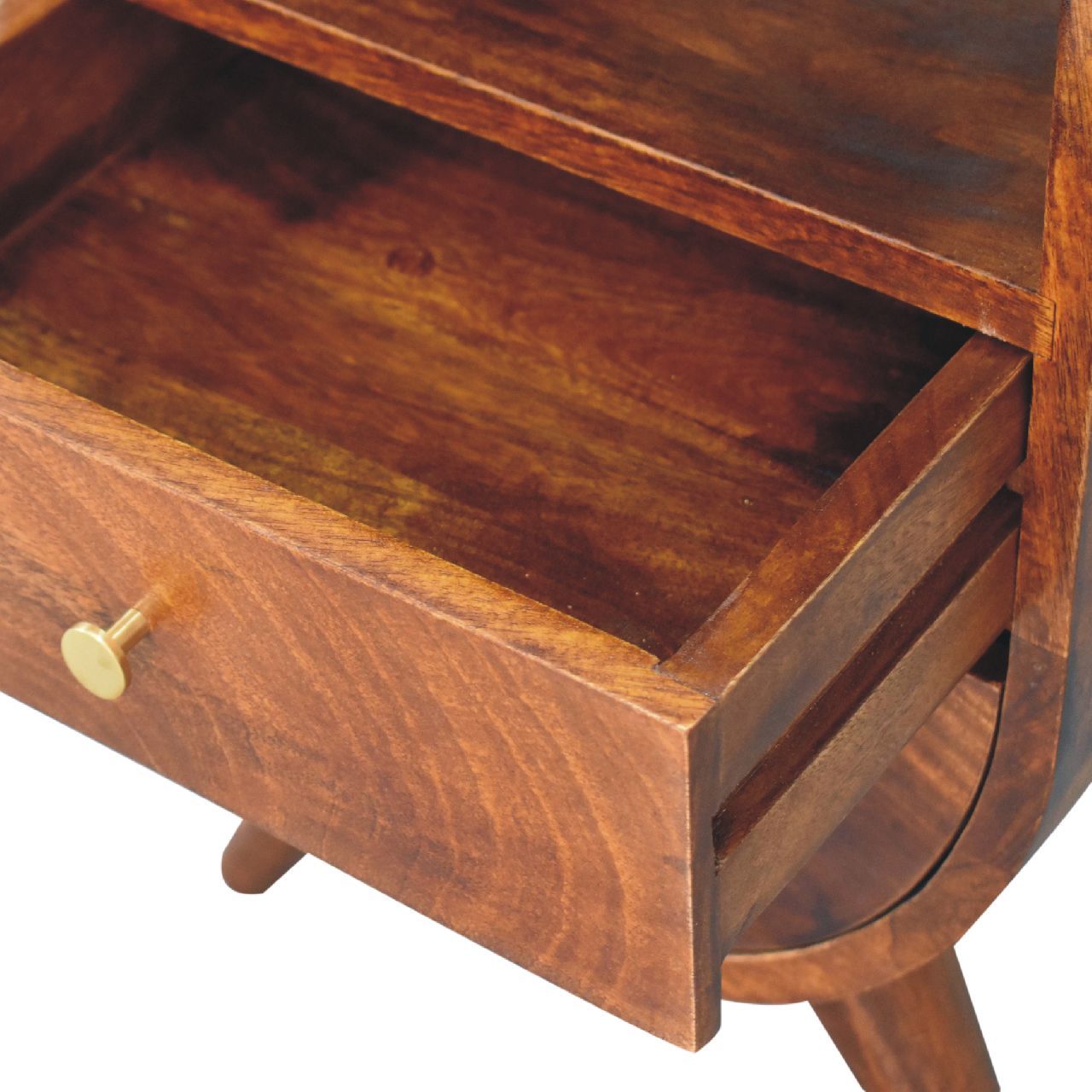 Split - Bedside Table - Chestnut - The Sleep Loft - Online Mattress Showroom NYC