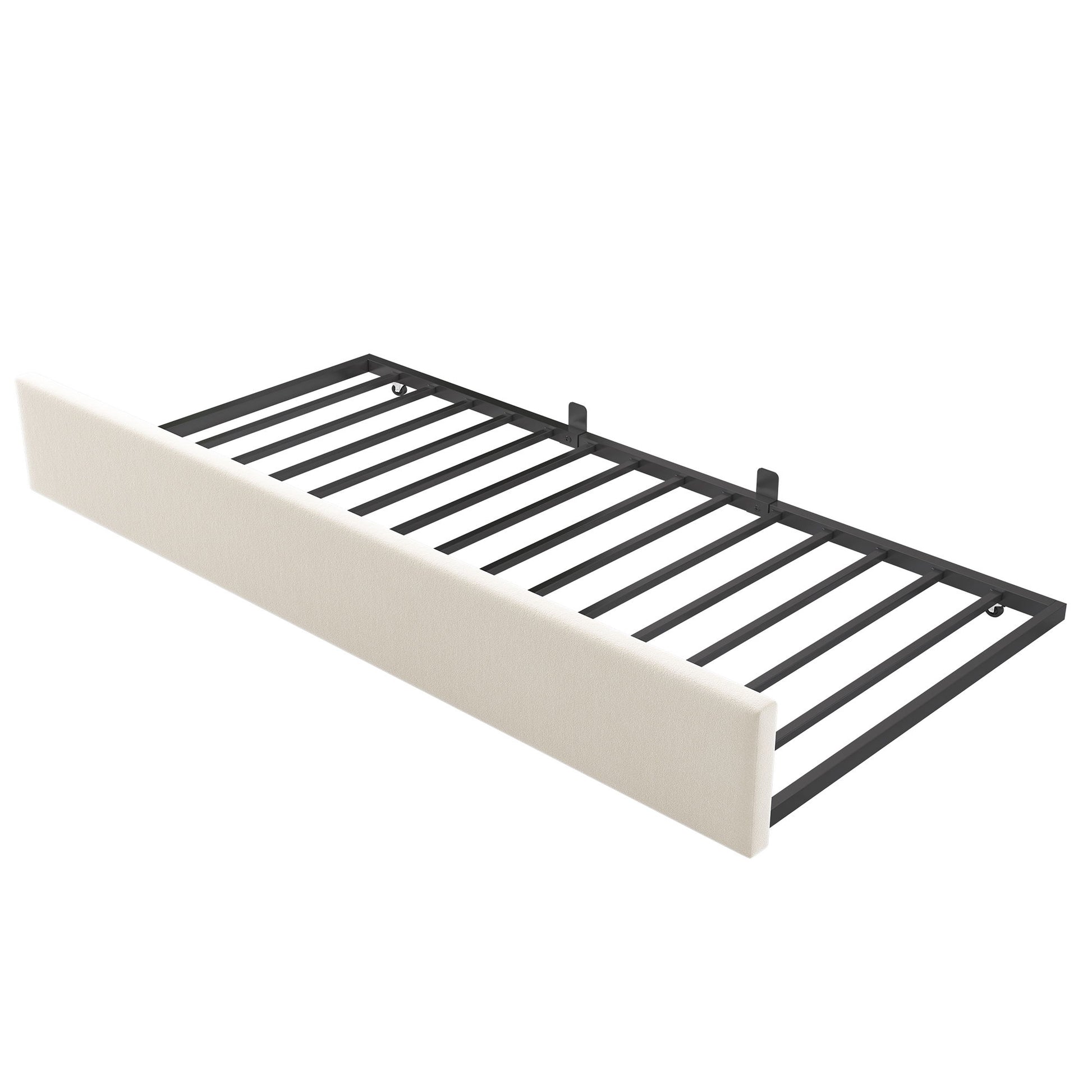 Upholstered Daybed With Metal Slatted Base - The Sleep Loft - Online Mattress Showroom NYC